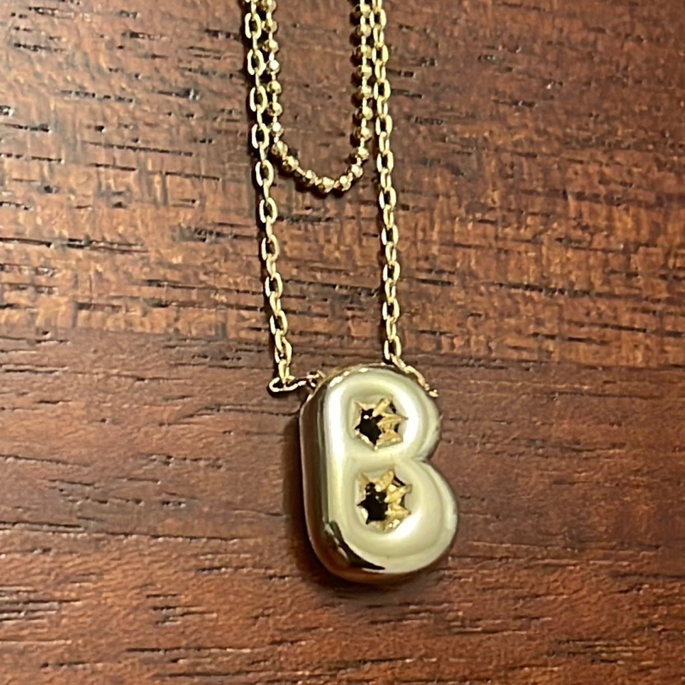 A new day necklace B initial jewelry Believe in Yourself 14K dipped necklace new
